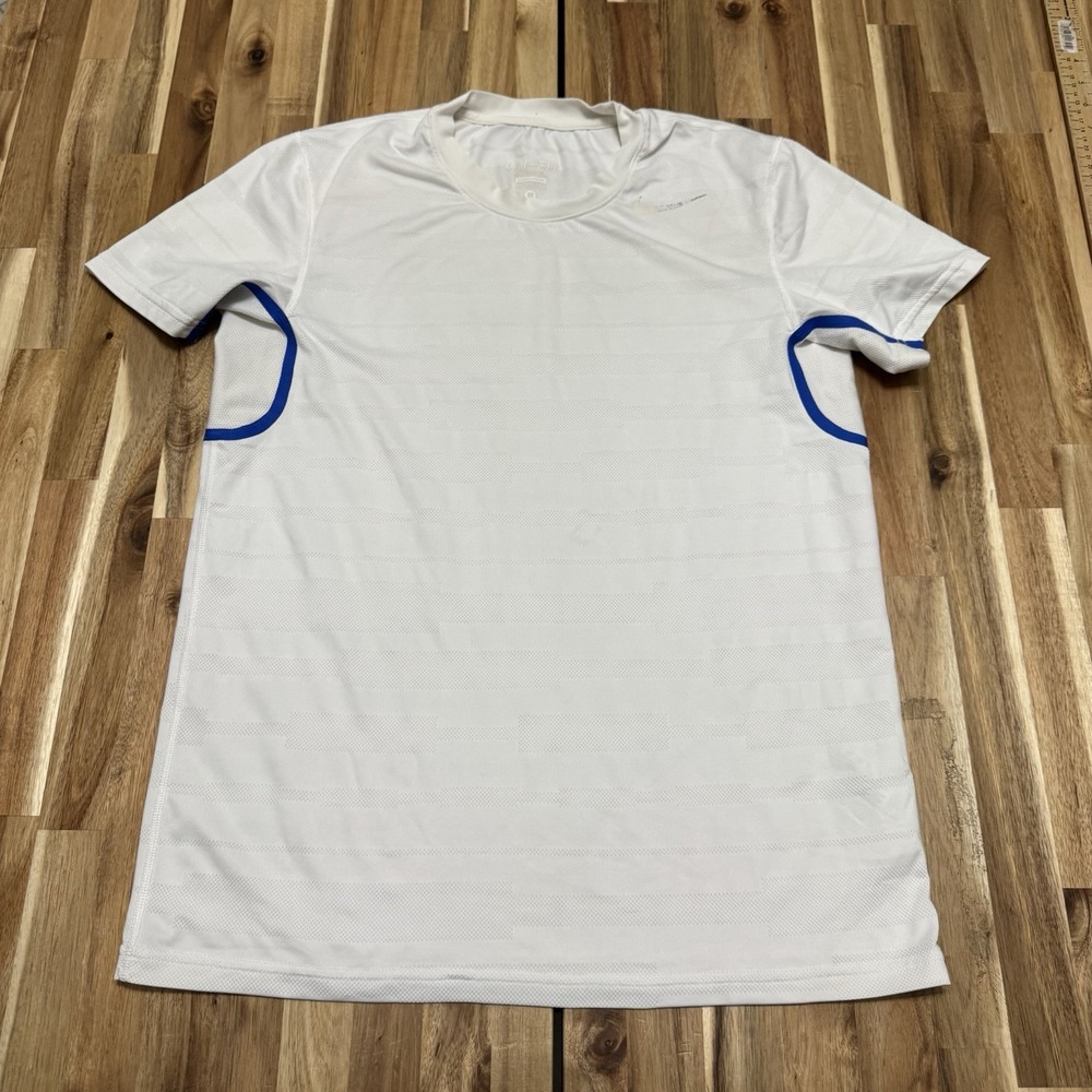 Nike Rafa‎ Shirt Mens M White Tennis Compression Rafael Nadal 2011 Wimbeldon